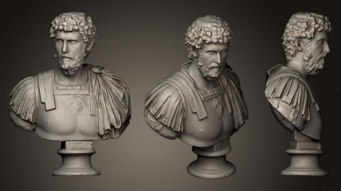 Бюсты и головы античные и исторические (Луций Цезарь 2, BUSTA_0445) 3D модель для ЧПУ станка